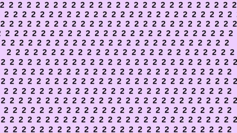 Optical Illusion Brain Test: If you have Eagle Eyes find 5 among the 2s within 20 Seconds