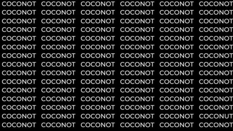 Brain Teaser: If you have Sharp Eyes find the word Coconut in 15 secs