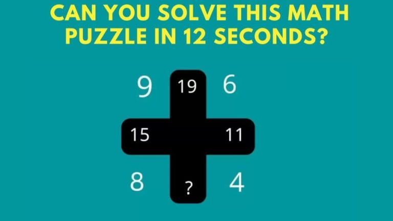 Brain Teaser: Can you solve this math puzzle in 12 seconds?