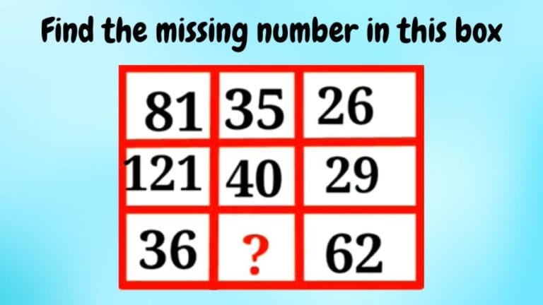 Brain Teaser: Find the missing number in this box