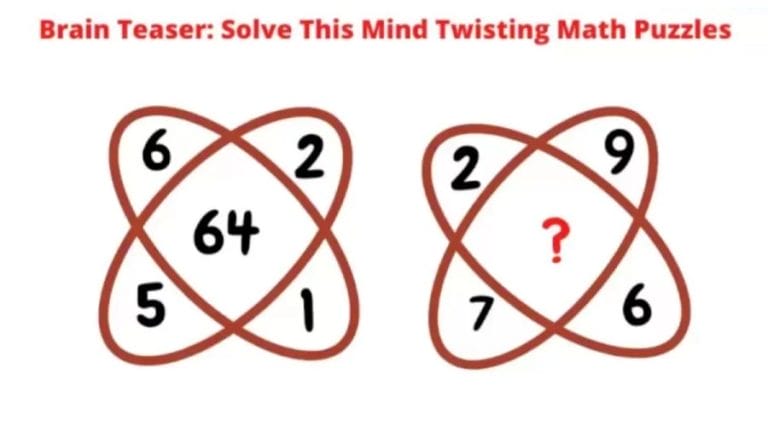 Brain Teaser Mind Twisting Math Puzzles: Can you solve and find the missing number?