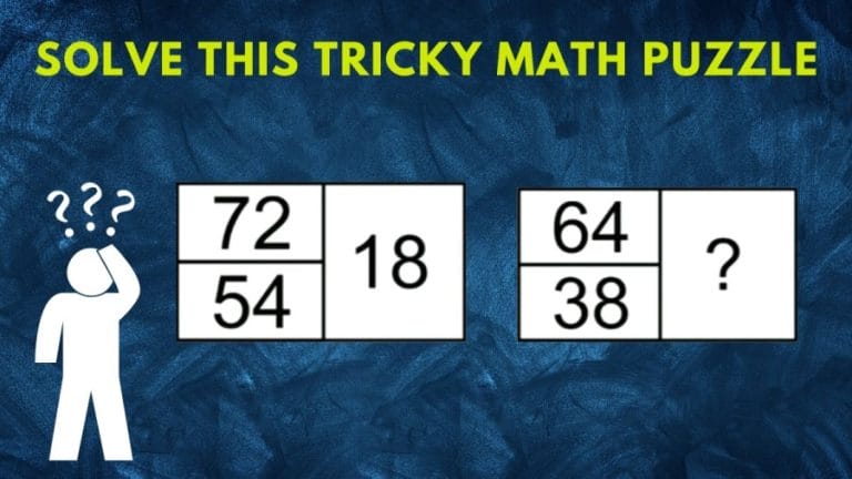 Brain Teaser: Solve this tricky math puzzle