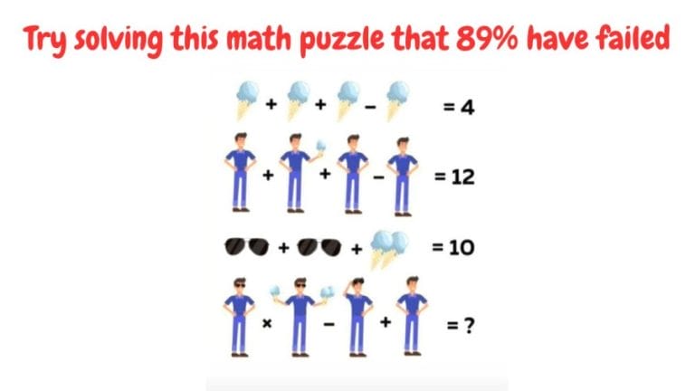 Brain Teaser: Try solving this math puzzle that 89% have failed