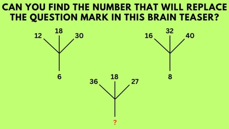 Missing Number Puzzle: Can you find the number that will replace the question mark in this Brain Teaser?